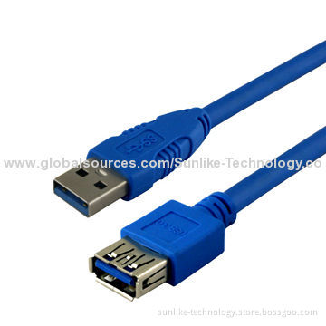USB3.0 Cable with A Male to A Female, 28AWG, TC Conductor